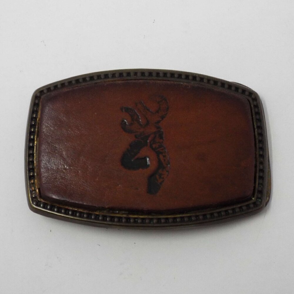 Realtree Leather Faced Belt Buckle